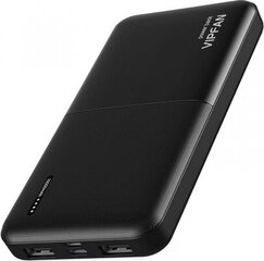 Powerbank Vipfan Ultra-Thin F04 10000mAh, 2x USB (black) цена и информация | Зарядные устройства Power bank | pigu.lt