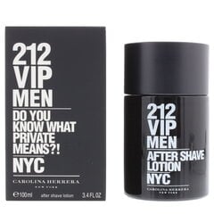 Carolina Herrera 212 VIP Men aftershave для мужчин 100 мл цена и информация | Мужская парфюмированная косметика | pigu.lt