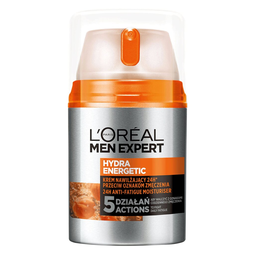 Drėkinamasis veido kremas vyrams L'Oreal Paris Men Expert Hydra Energetic, 50 ml цена и информация | Veido kremai | pigu.lt