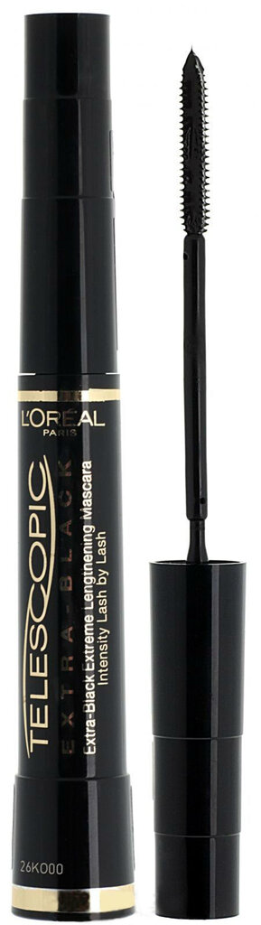 Blakstienų tušas L'Oreal paris Telescopic Extra Black kaina ir informacija | Akių šešėliai, pieštukai, blakstienų tušai, serumai | pigu.lt