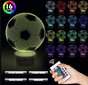 Naktinis šviestuvas LED RGB lempa Futbolo kamuolys kaina ir informacija | Staliniai šviestuvai | pigu.lt