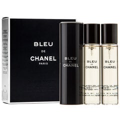 Tualetinis vanduo Chanel Bleu de Chanel EDT vyrams 3 x 20 ml kaina ir informacija | Kvepalai vyrams | pigu.lt