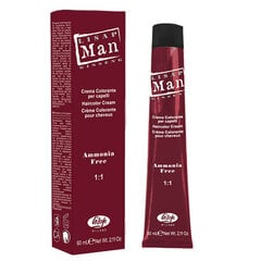 Plaukų dažai vyrams Lisap Man Hair Color, Chestnut N.4, 60 ml kaina ir informacija | Plaukų dažai | pigu.lt