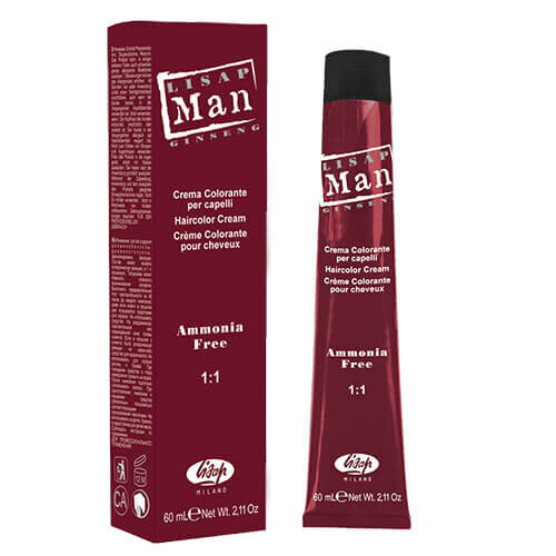 Plaukų dažai vyrams Lisap Man Hair Color, Chestnut N.4, 60 ml цена и информация | Plaukų dažai | pigu.lt