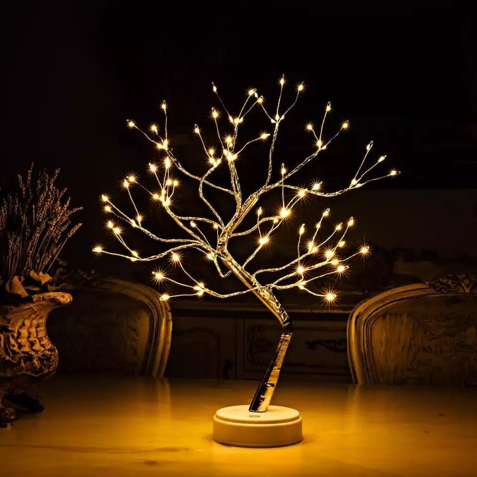 LED dekoratyvinis medis, 45cm, 108 LED (USB arba baterijos) kaina ir informacija | Kalėdinės dekoracijos | pigu.lt