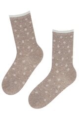 Хлопковые носки ANGEL со снежинками ANGELBEIGE-36-40, бежевые цена и информация | Женские носки | pigu.lt