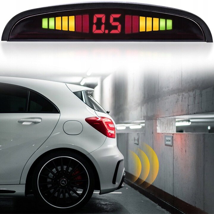 4 jutiklių parkavimo sistema su LCD ekranu цена и информация | Parkavimo sistemos | pigu.lt