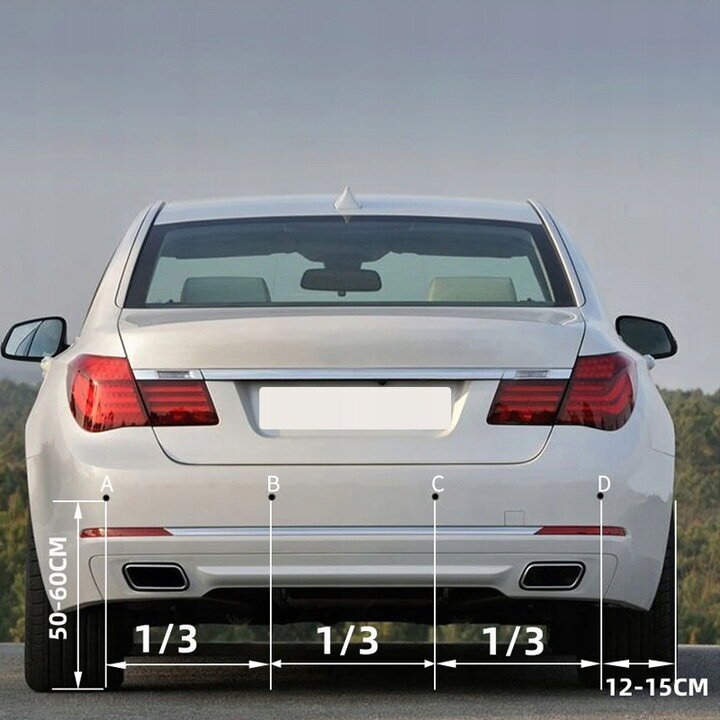 4 jutiklių parkavimo sistema su LCD ekranu kaina ir informacija | Parkavimo sistemos | pigu.lt
