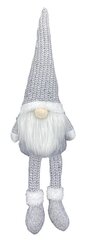 Kalėdų nykštukas su barzda pilkas 47cm kaina ir informacija | Kalėdinės dekoracijos | pigu.lt