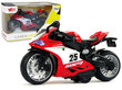 Žaislinis sportinis motociklas Lean Toys, juodas/raudonas kaina ir informacija | Žaislai berniukams | pigu.lt