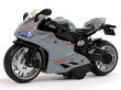 Žaislinis motociklas Lean Toys, pilkas kaina ir informacija | Žaislai berniukams | pigu.lt