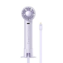 Baseus Flyer Turbine portable hand fan + Lightning cable (purple) цена и информация | Вентилятор StoreXO | pigu.lt