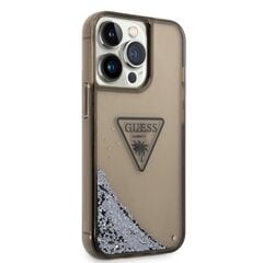 Guess PC/TPU Liquid Glitter Triangle Logo Case for iPhone 14 Pro Max Black цена и информация | Чехлы для телефонов | pigu.lt