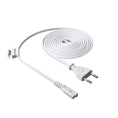 Akyga power cable for notebook AK-RD-06A Eight CCA CEE 7/16 / IEC C7 1.5 м white цена и информация | Кабели для телефонов | pigu.lt