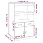 Komoda, 67x40x108,5 cm, balta цена и информация | Komodos | pigu.lt