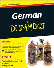 German For Dummies, 2e plusCD: (with CD) 2nd Edition цена и информация | Пособия по изучению иностранных языков | pigu.lt