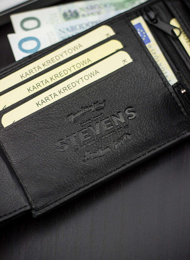 Dovanų rinkinys vyrams, piniginė su dvipusiu diržu Stevens 325A kaina ir informacija | Vyriškos piniginės, kortelių dėklai | pigu.lt