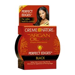 Ультракрепкий фиксирующий крем Creme Of Nature Oil Perfect Edges Extra Чёрный (63,7 g) цена и информация | Средства для укладки волос | pigu.lt