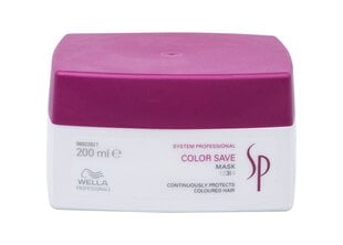 Маска для окрашенных волос Wella SP Color Save 200 мл цена и информация | Средства для укрепления волос | pigu.lt