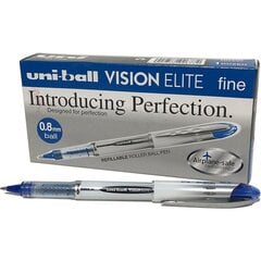 Liquid ink ballpoint pen Uni-Ball Vision Elite UB-200 Темно-синий 12 штук цена и информация | Письменные принадлежности | pigu.lt