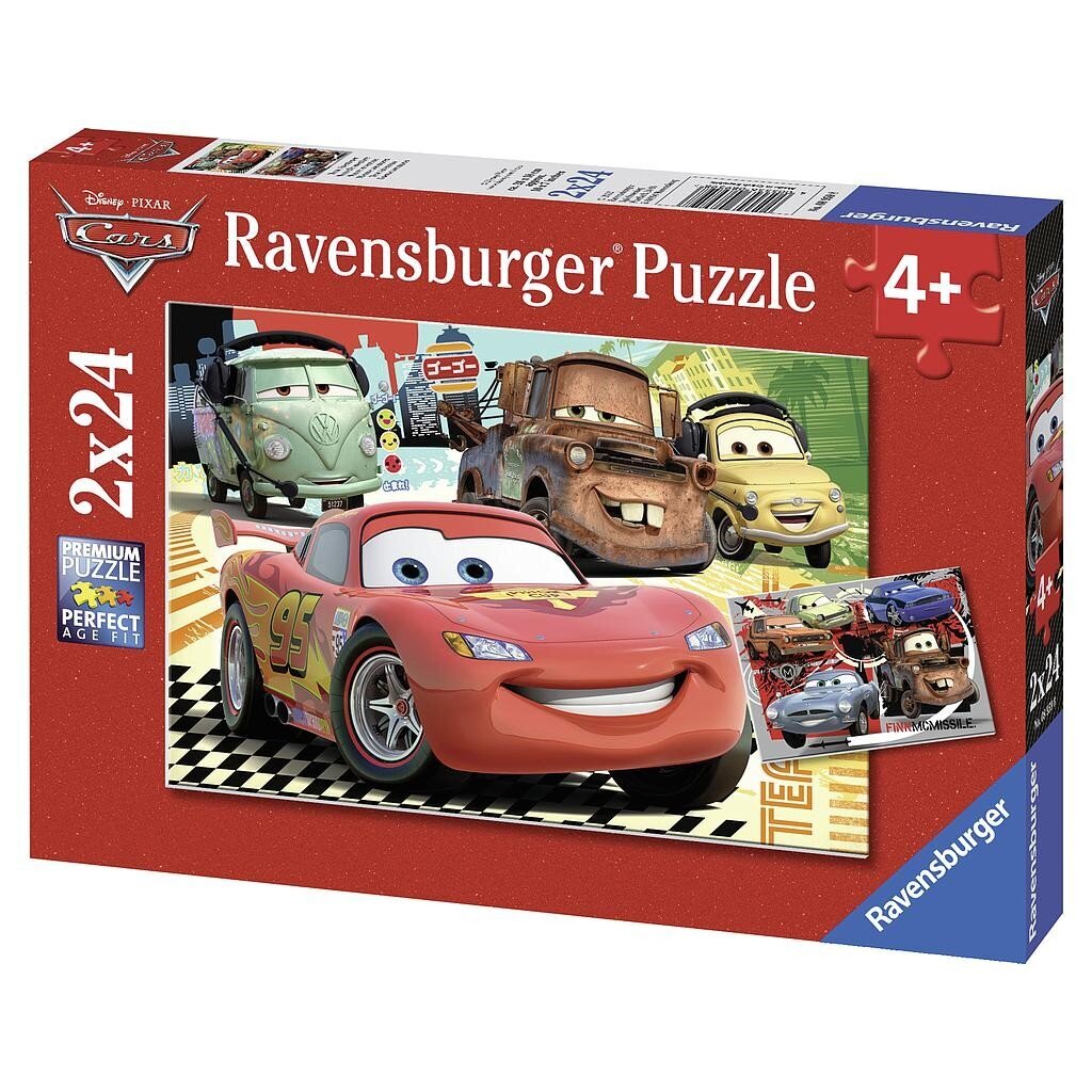 Dėlionės Ravensburger Cars (Žaibas Makvynas), 2x24 d. kaina ir informacija | Dėlionės (puzzle) | pigu.lt