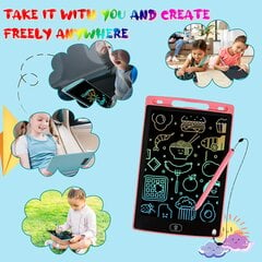 Цветной жидкокристаллический планшет для рисования и письма с ручкой для детей - GOAPA, розовый цена и информация | Развивающие игрушки | pigu.lt