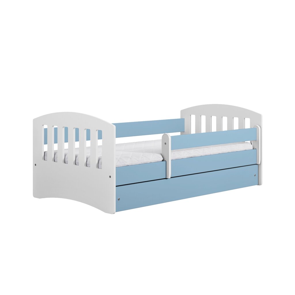 Vaikiška lova Kocot Kids Classic, 180x80 cm, mėlyna kaina ir informacija | Vaikiškos lovos | pigu.lt