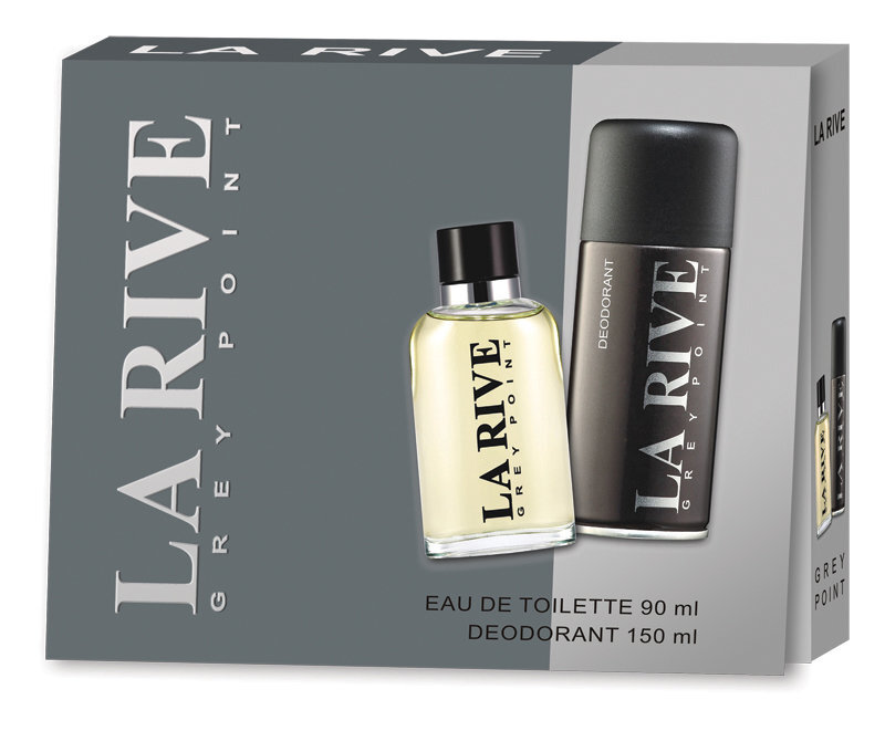 Rinkinys vyrams La Rive Grey Point: EDT vyrams 90 ml + dezodorantas 150 ml kaina ir informacija | Kvepalai vyrams | pigu.lt