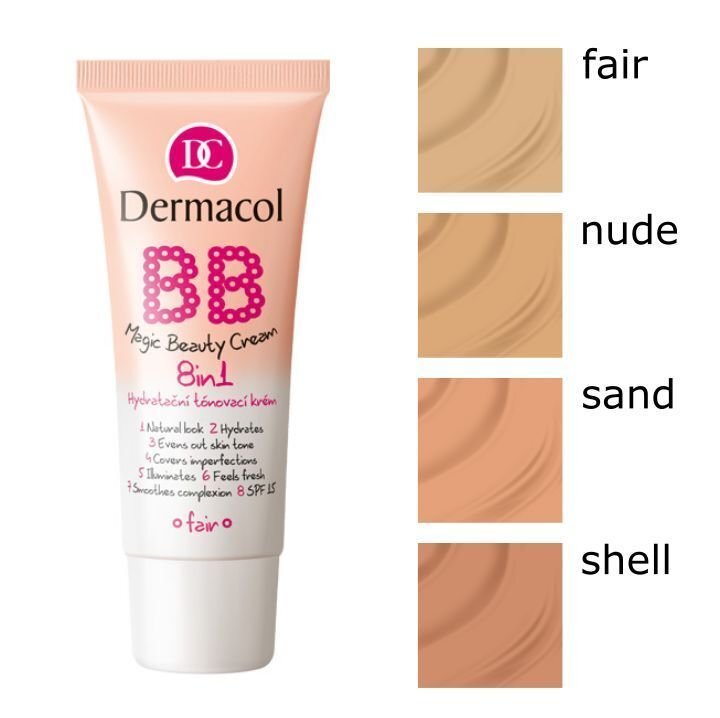 BB kremas Dermacol BB Magic Beauty SPF15 30 ml, Nude цена и информация | Veido kremai | pigu.lt