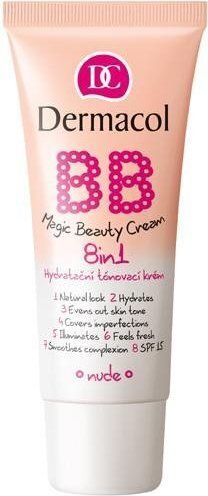 BB kremas Dermacol BB Magic Beauty SPF15 30 ml, Nude kaina ir informacija | Veido kremai | pigu.lt