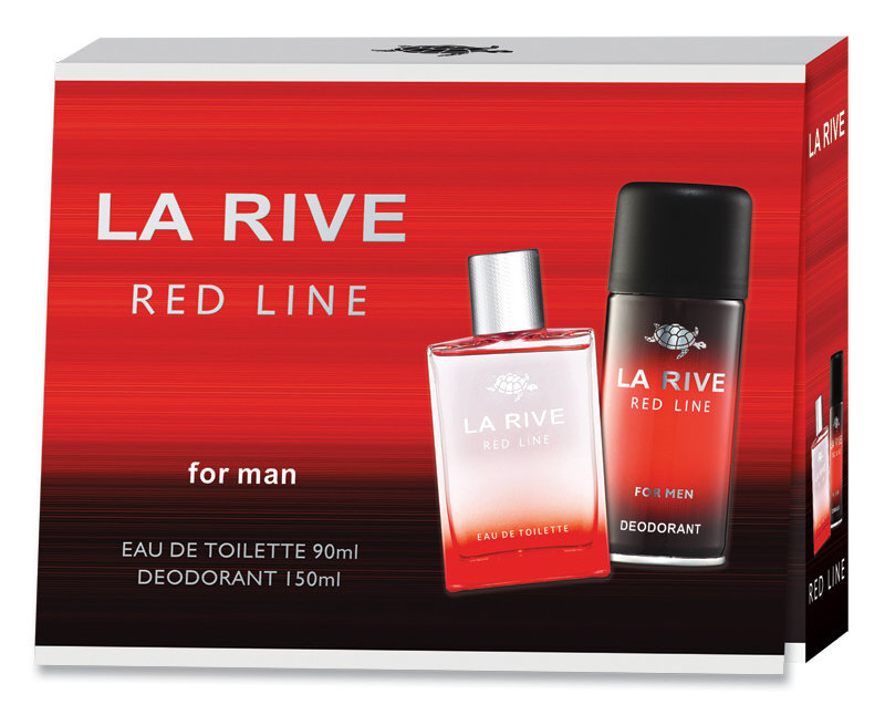 Rinkinys vyrams La Rive Red Line: EDT 90 ml + dezodorantas 150 ml цена и информация | Kvepalai vyrams | pigu.lt