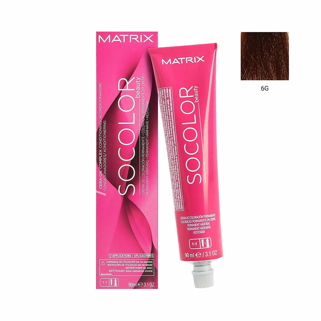 Plaukų dažai Matrix Socolor Beauty 6G 90 ml цена и информация | Plaukų dažai | pigu.lt