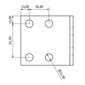 Kampinis laikiklis 75x80x80mm virvės skriemukui kaina ir informacija | Oro reguliavimo įrangos priedai | pigu.lt