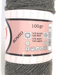 Пряжа для вязания Lanoso Bonito 100 г, цвет серый, 52033 цена и информация | Принадлежности для вязания | pigu.lt