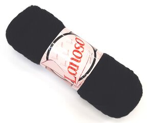 Пряжа для вязания Lanoso Bonito 100 г, цвет черный 50910 цена и информация | Принадлежности для вязания | pigu.lt