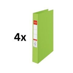 Папка Esselte Vivida, А4, корешок 35 мм, 2 кольца 25 мм, в упаковке 4 шт., цвет светло-зеленый цена и информация | Канцелярские товары | pigu.lt