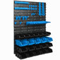 Sandėliavimo sistemos sieninė lentyna 58x78cm, 22 vnt. kaina ir informacija | Įrankių dėžės, laikikliai | pigu.lt