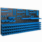 Sandėliavimo sistemos sieninė lentyna 173x78cm, įrankių laikikliai, 94 vnt. kaina ir informacija | Įrankių dėžės, laikikliai | pigu.lt