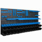 Sandėliavimo sistemos sieninė lentyna 173x78cm, įrankių laikikliai, 50 vnt. цена и информация | Įrankių dėžės, laikikliai | pigu.lt