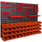 Sandėliavimo sistemos sieninė lentyna 1152 x 780 mm su krovimo dėžėmis 44 dėžės kaina ir informacija | Įrankių dėžės, laikikliai | pigu.lt