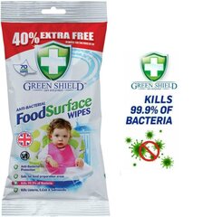 GREEN SHIELD антибактериальные салфетки, 70 шт. цена и информация | Первая помощь | pigu.lt