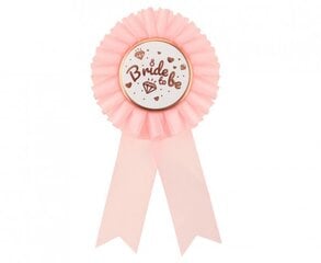 Prisegama juostelė-apdovanojimas Bride to Be, 16 cm, rožinė kaina ir informacija | Šmaikščios dovanos | pigu.lt