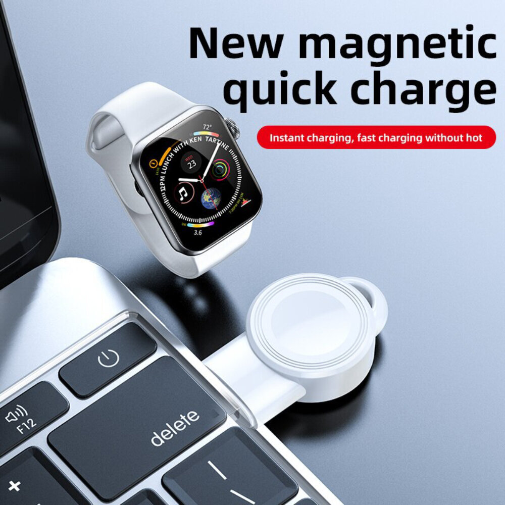 Beep USB Watch Charger White kaina ir informacija | Išmaniųjų laikrodžių ir apyrankių priedai | pigu.lt