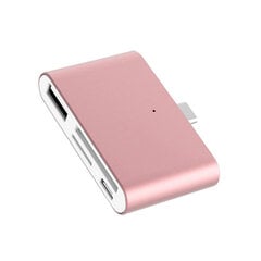 Адаптер USB-C 4 в 1 — Розовый цена и информация | Адаптеры, USB-разветвители | pigu.lt