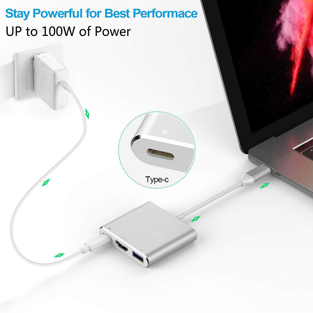 Adapteris Beep USB-C, HDMI kaina ir informacija | Adapteriai, USB šakotuvai | pigu.lt