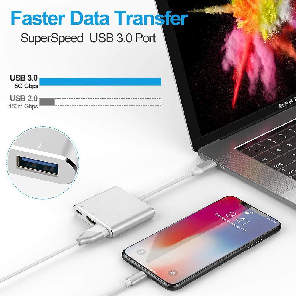 Adapteris Beep USB-C, HDMI kaina ir informacija | Adapteriai, USB šakotuvai | pigu.lt