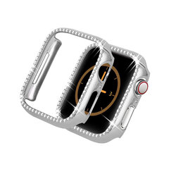 Чехол Diamond для Apple Watch — Серебряный 42mm цена и информация | Аксессуары для смарт-часов и браслетов | pigu.lt