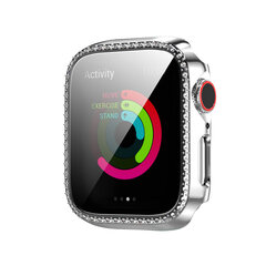 Чехол Diamond для Apple Watch — Серебряный 44mm цена и информация | Аксессуары для смарт-часов и браслетов | pigu.lt