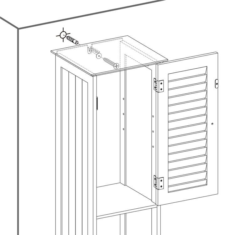 Vonios kambario spintelė su 2 luvrinėmis durimis VASAGLE BBC69WT kaina ir informacija | Vonios spintelės | pigu.lt