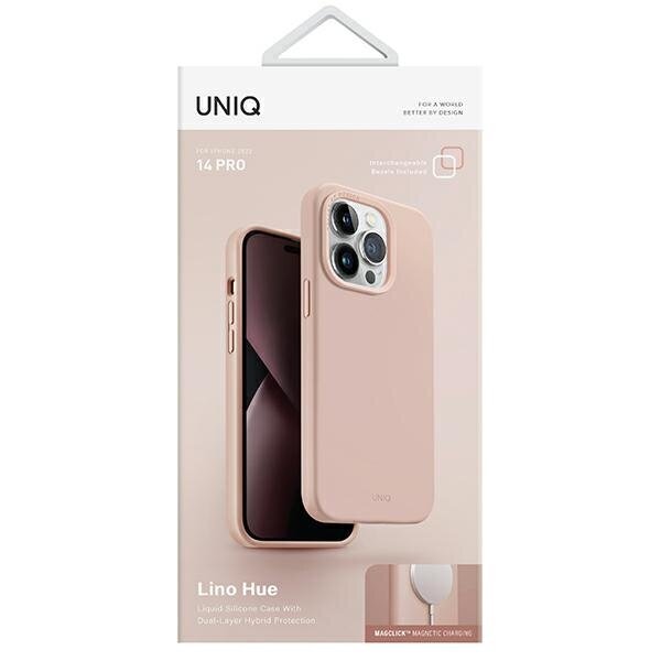 Uniq Lino Case, rožinis kaina ir informacija | Telefono dėklai | pigu.lt